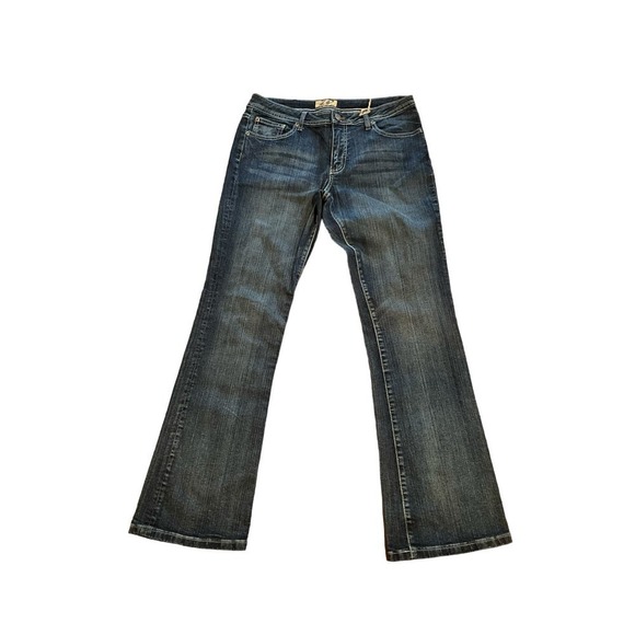 LV Jeanswear Jeans Women Size 15/16 Black Denim Bootcut leg Mid Rise Ramie Blend - Picture 1 of 6